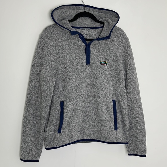 L.L. Bean grey sweater pullover size medium regular men's - Picture 1 of 5